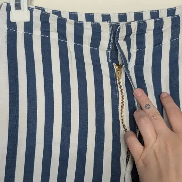 Mother Denim The Cinch Greaser Wide Leg Pant in Sea Daze Stripes, Size 27 - Picture 4 of 10